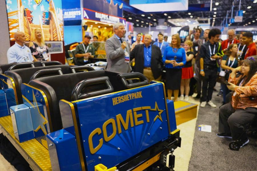 Comet roller coaster train from Hersheypark and Philadelphia Toboggan Coasters (PTC)